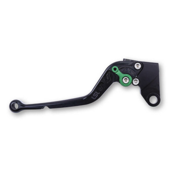 LSL Clutch lever Classic L04, black/green, long