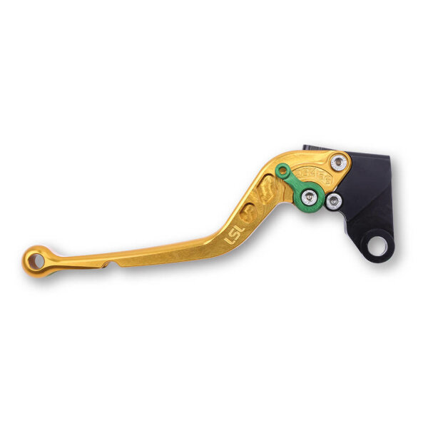 LSL Clutch lever Classic L07, gold/green, long