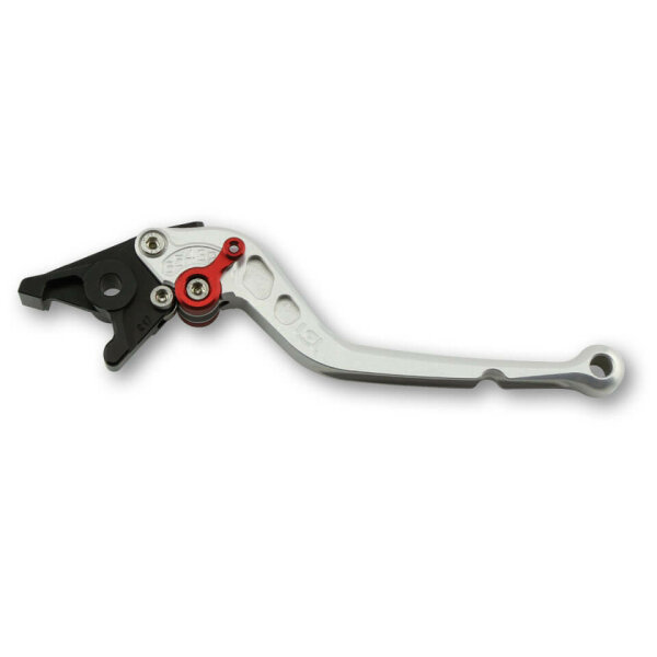 LSL Clutch lever Classic L09R, silver/red, long