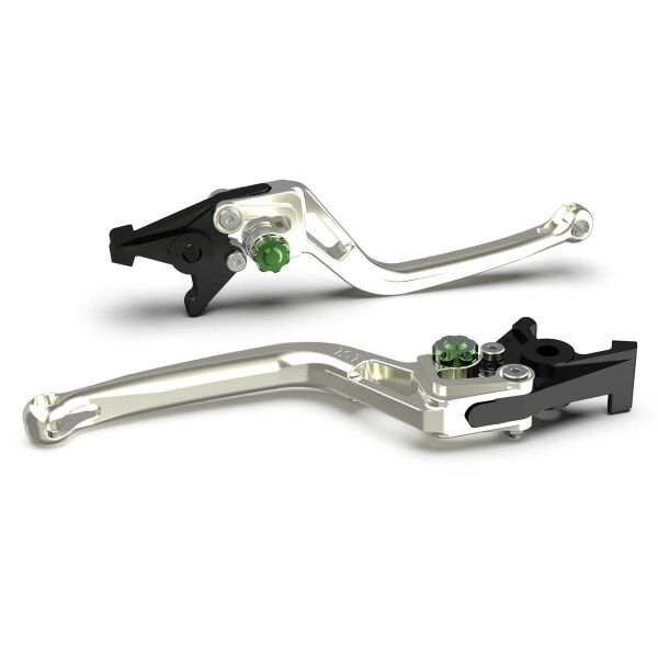 LSL Clutch lever BOW L06, silver/green