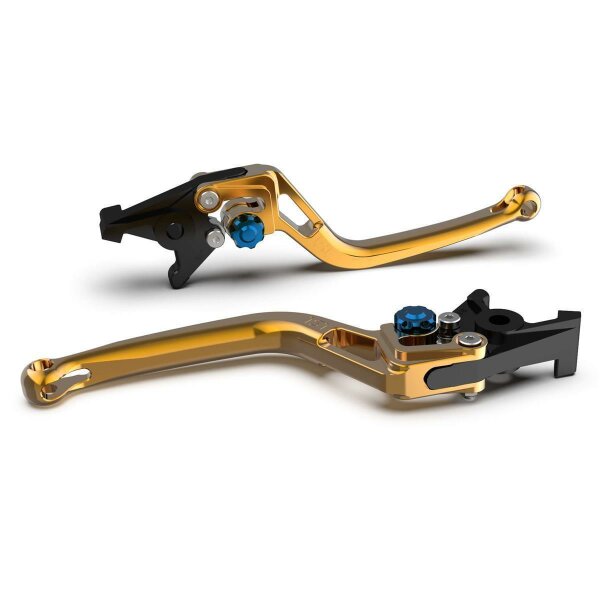 LSL Clutch lever BOW L07, gold/blue