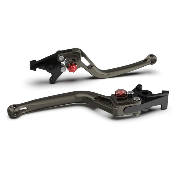 LSL Clutch lever BOW L23R, anthracite/red