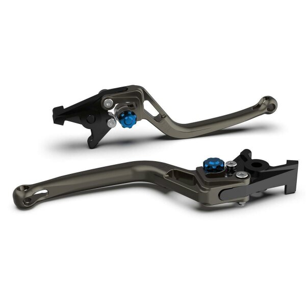 LSL Clutch lever BOW L35R, anthracite/blue