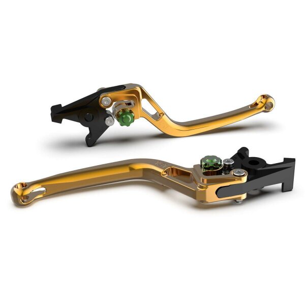 LSL Kupplungshebel BOW für Brembo 16 RCS, L37R, gold/grün