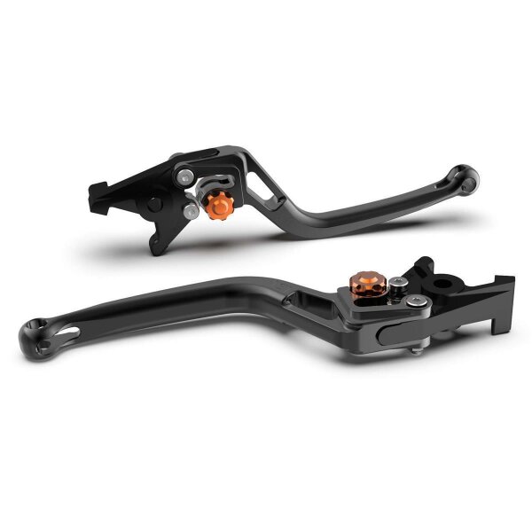 LSL Kupplungshebel BOW für Brembo 16 RCS, L37R, schwarz/orange