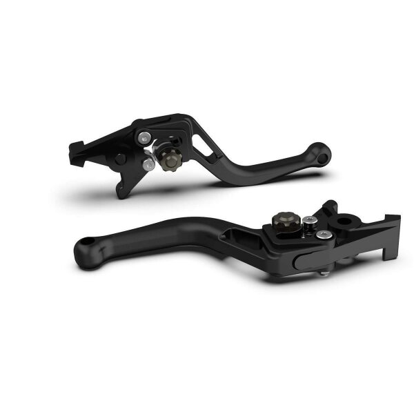 LSL Clutch lever BOW L02R, short, black pearl blasted/anthracite