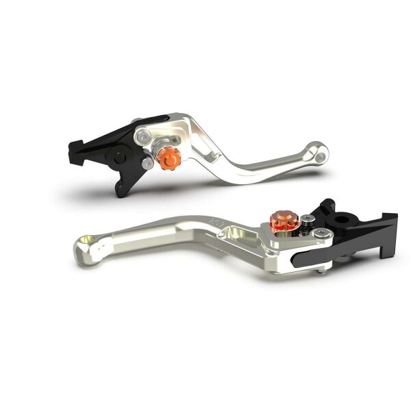 LSL Clutch lever BOW L04, short, silver/orange