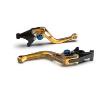 LSL Clutch lever BOW L07, short, gold/blue