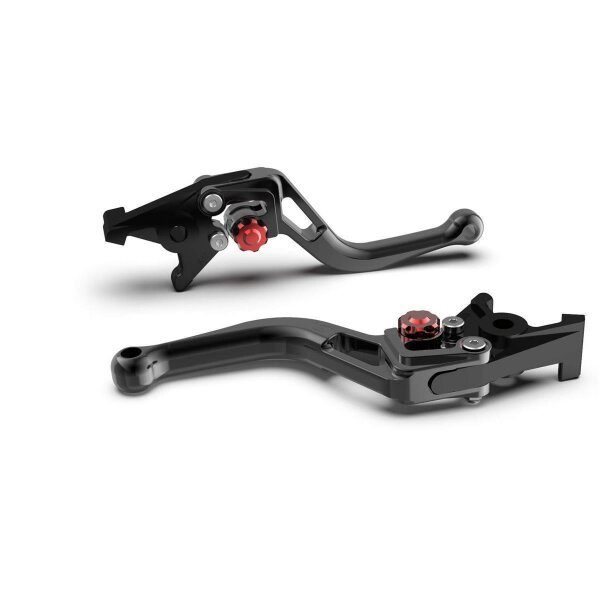 LSL Clutch lever BOW L08, short, black/red