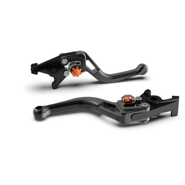 LSL Clutch lever BOW L09R, short, black/orange