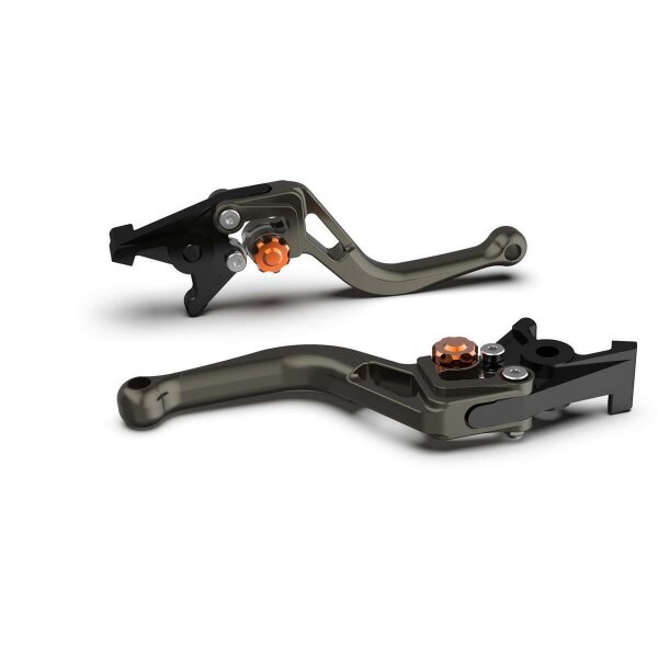 LSL Clutch lever BOW L12, short, anthracite/orange