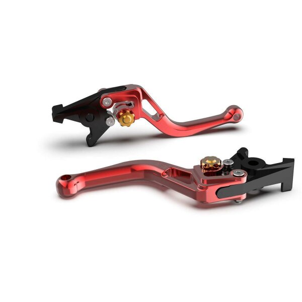 LSL Clutch lever BOW L19, short, red/gold