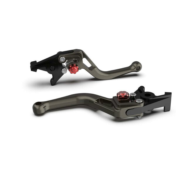 LSL Clutch lever BOW L23R, short, anthracite/red