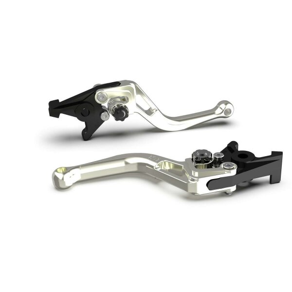 LSL Clutch lever BOW L23R, short, silver/black