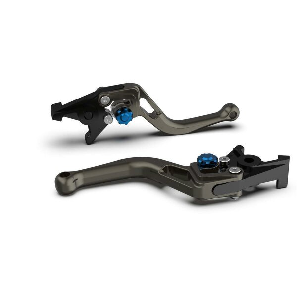 LSL Clutch lever BOW L31, short, anthracite/blue