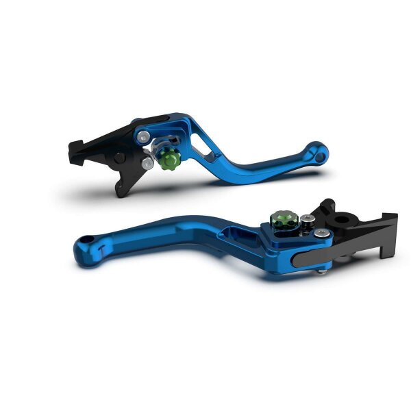 LSL Clutch lever BOW L32R, short, blue/green