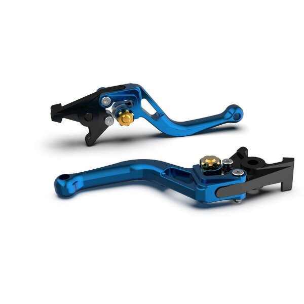 LSL Clutch lever BOW for Brembo 16 RCS, L37R, short, blue/gold