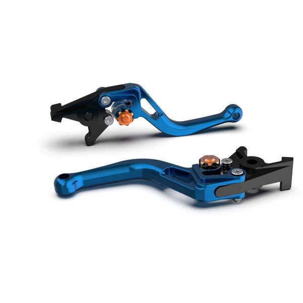 LSL Kupplungshebel BOW  für Brembo 16 RCS, L37R, kurz, blau/orange