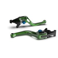 LSL Clutch lever BOW for Brembo 16 RCS, L37R, short, green/blue