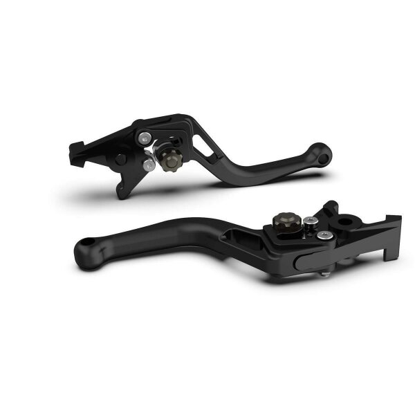 LSL Clutch lever BOW L38, short, black pearl blasted/anthracite