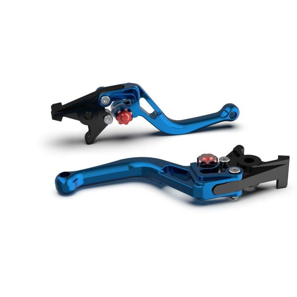 LSL Clutch lever BOW L45R, short, blue/red