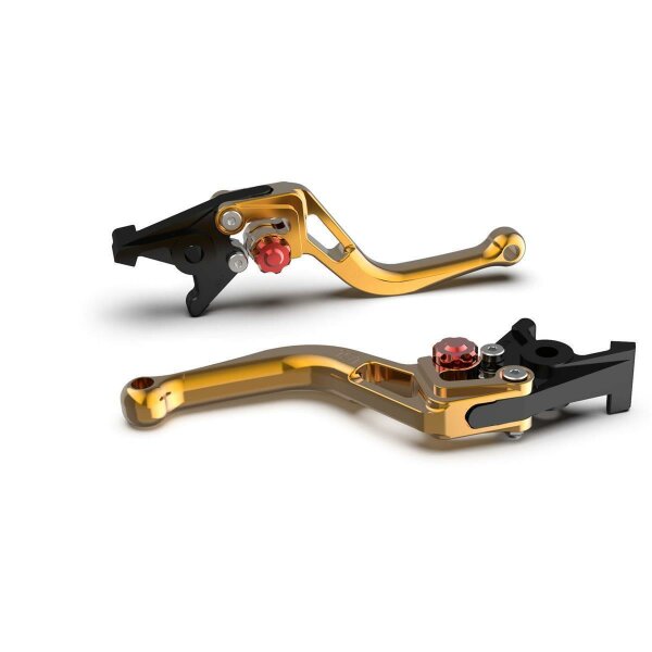 LSL Clutch lever BOW L46R, short, gold/red