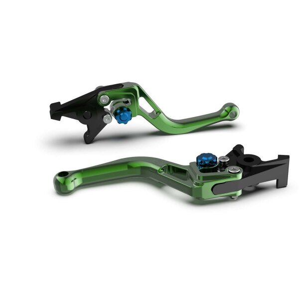 LSL Clutch lever BOW L77R, short, green/blue