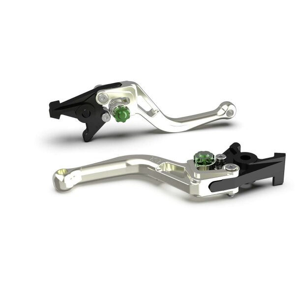 LSL Brake lever BOW R18R, short, silver/green