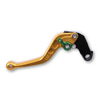 LSL Clutch lever Classic L17, gold/green, short