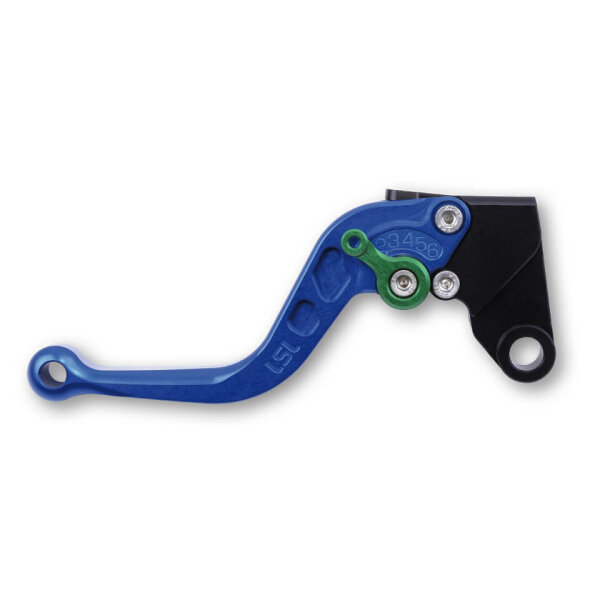 LSL Clutch lever Classic L19, blue/green, short