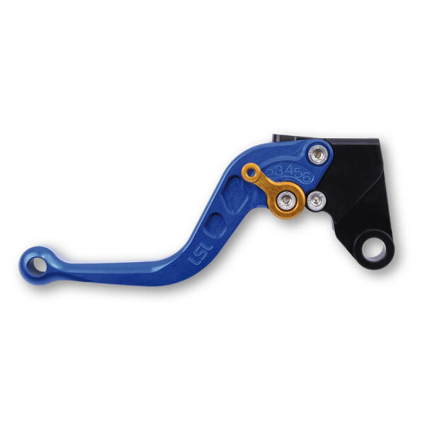 LSL Clutch lever Classic L22R, blue/gold, short