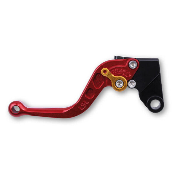 LSL Clutch lever Classic L39R, red/gold, short