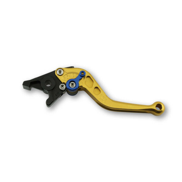 LSL Clutch lever Classic L58R, gold/blue, short