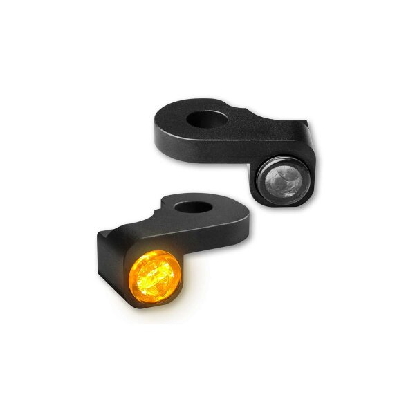 HeinzBikes NANO Series LED Blinker für H-D Lenkerarmaturen S MODELS (außer Low Rider S) 2014-2017, schwarz