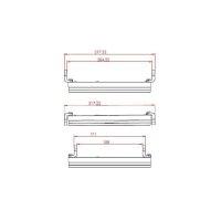 HIGHSIDER 7 Zoll LED-Hauptscheinwerfer FRAME-R1 Typ 3, schwarz, seitliche Befestigung