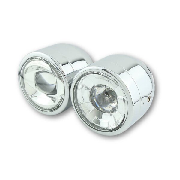 SHIN YO LED Hauptscheinwerfer TWIN, chrom, seitliche Befestigung