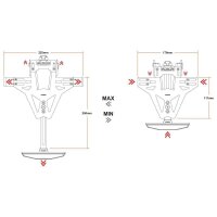 HIGHSIDER AKRON-RS PRO for Triumph Speed Triple S /R /RS 16-, incl. license plate illumination