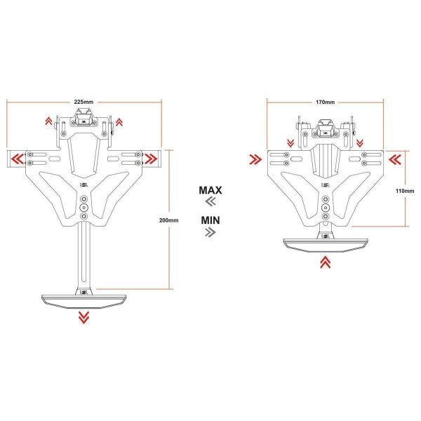 LSL MANTIS-RS PRO für Kawasaki ER-6 n / f, inkl. Kennzeichenbeleuchtung