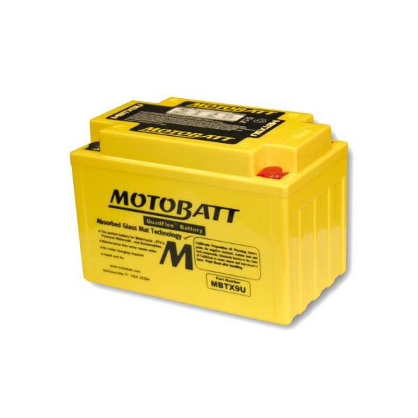 MOTOBATT Batterie MBTX9U, 4-polig