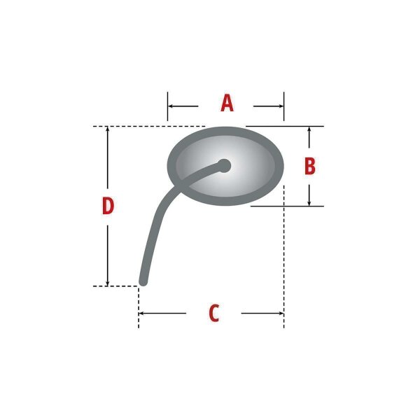 Uni-Parts KAWASAKI Chromspiegel