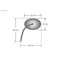 Uni-Parts YAMAHA mirror FZ 6 Fazer, right