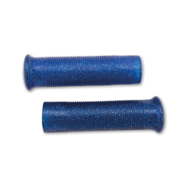 Uni-Parts Handlebar grips Custom Retrostyle for 7/8 inch handlebar (22mm) in blue metalflake