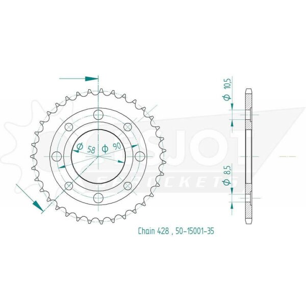 ESJOT Kettenrad, 35 Zähne