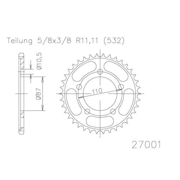 ESJOT Sprocket, 46 teeth