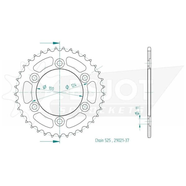 ESJOT Kettenrad, 37 Zähne