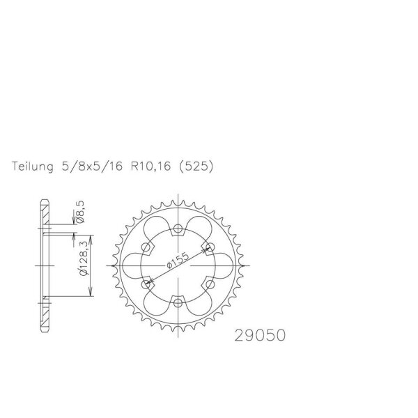 ESJOT Chain wheel, 38 teeth