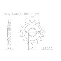 ESJOT Chain pinion, 15 teeth