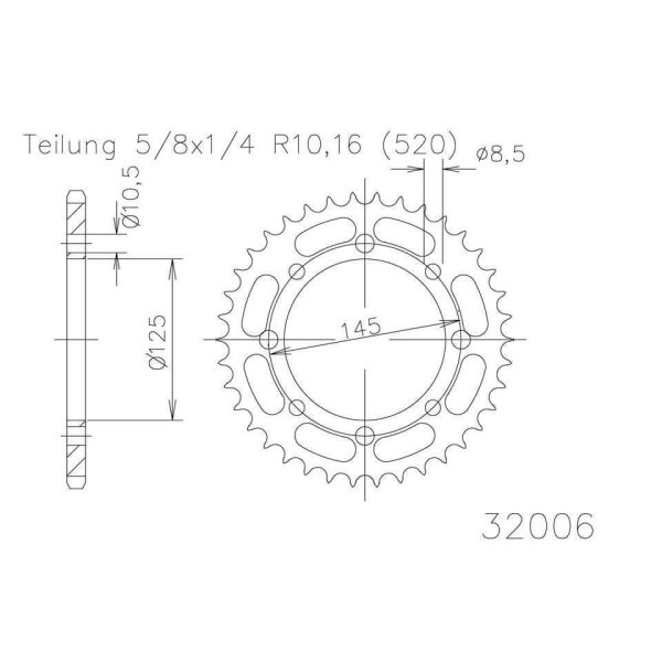 ESJOT Kettenrad, 42 Zähne