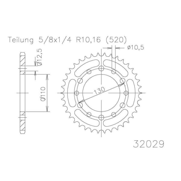 ESJOT Chain wheel, 38 teeth