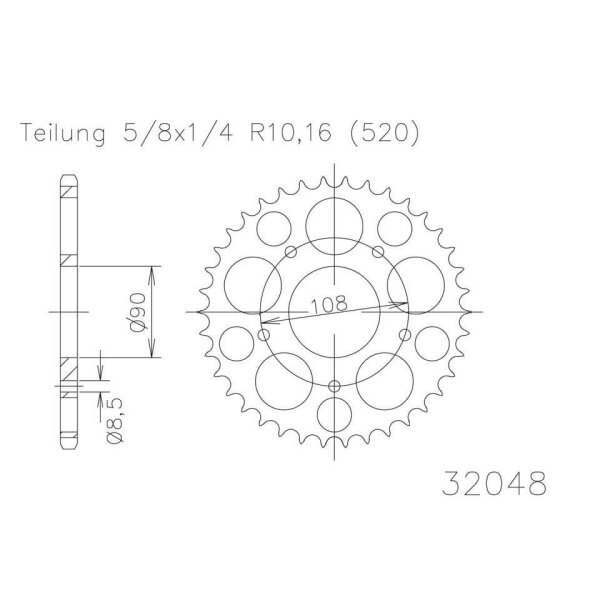 ESJOT Kettenrad, 39 Zähne